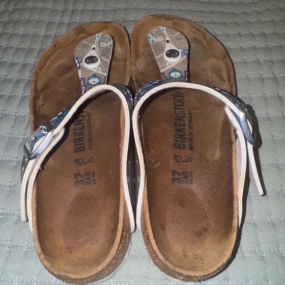 Birkenstock Blue and Brown Sandals. Size 37. GUC - Picture 4 of 10